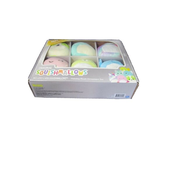 Original Squishmallows 2021 Holiday Bright Squad 6 Mini Plush Ornament Set New - Picture 11 of 12